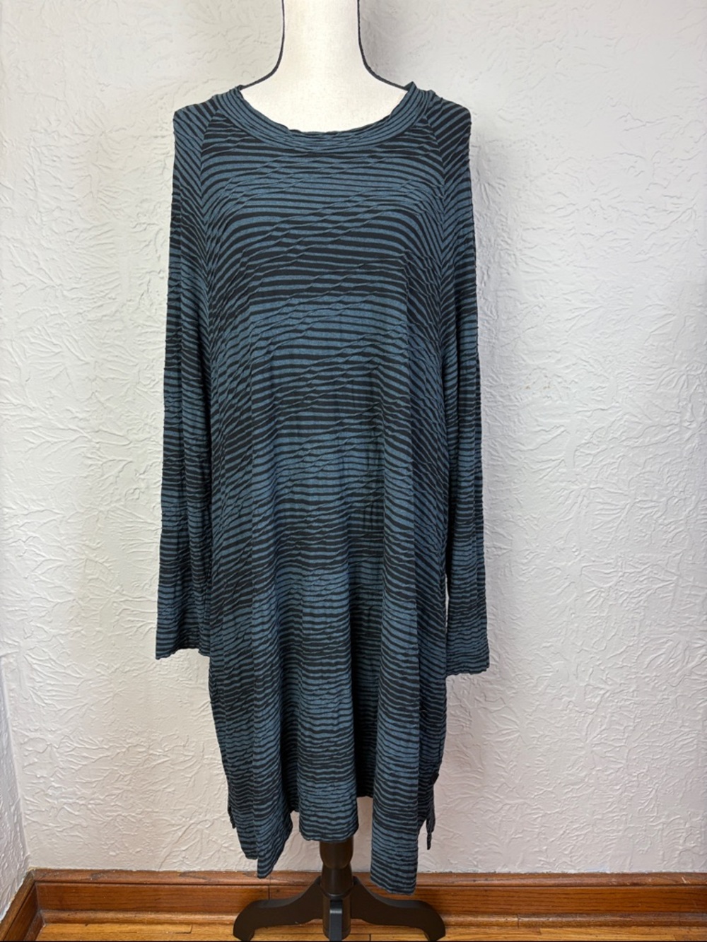OSKA Striped Long Sleeved Lagenlook Dress